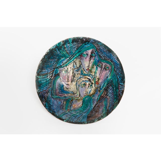 1960s Vintage Art Dish in Enamel and Copper, 1960s For Sale - Image 5 of 5