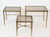 French Nesting Tables of Brass With Smoked Glass For Sale - Image 10 of 18