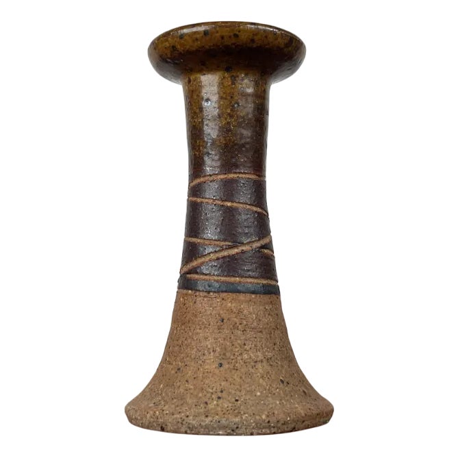 Mid-century Modern Danish Studio Pottery Candleholder By Tue Poulsen For Tue Keramik, 1960s