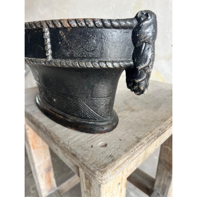 Antique Cast Iron Planters, Set of 2 For Sale - Image 5 of 8