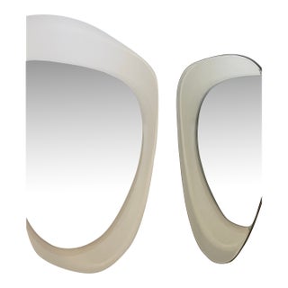 Irregular Un-Framed Wall Mirror Set (2) For Sale