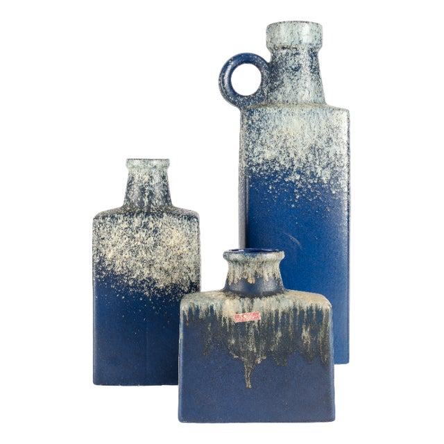 Mid-Century Ceramic Vases from Scheurich, West Germany, 1960s, Set of 3 For Sale