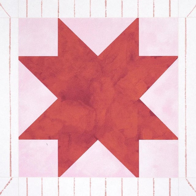 Contemporary Sample - Schumacher x Backdrop Alexander Wallpaper in Red & Earthy Pink For Sale - Image 3 of 6