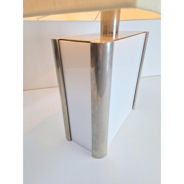 Milo Baughman Vintage Table Lamp in Metal and Acrylic by Milo Baughman, 1960s For Sale - Image 4 of 17