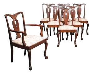 Art Nouveau Chairs, Set of 7