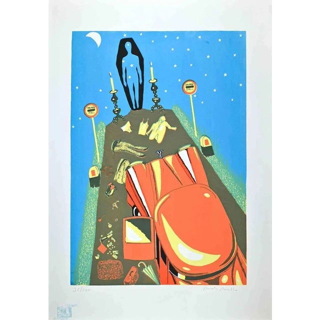 Modern Paolo Pasotto, The Tomb, Lithograph, 1970s For Sale - Image 3 of 3