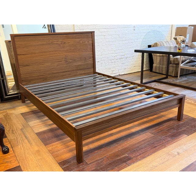 Mid-Century Modern Queen Size Room & Board Emerson Bed Frame For Sale - Image 3 of 12