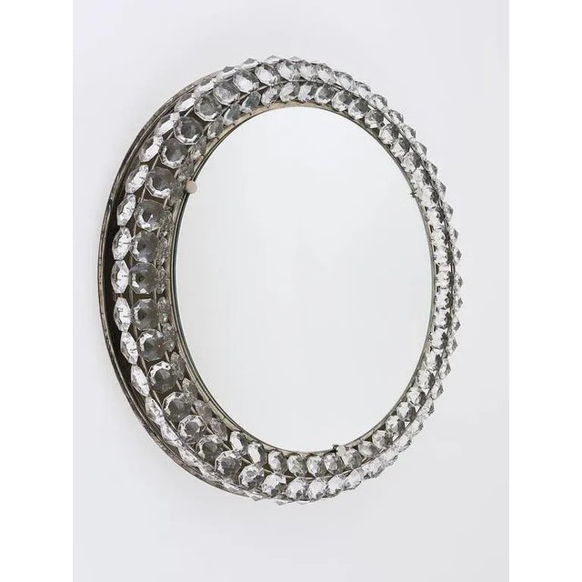 Austrian Backlit Wall Mirror with Huge Crystals from Bakalowits & Söhne, 1950s For Sale - Image 6 of 11