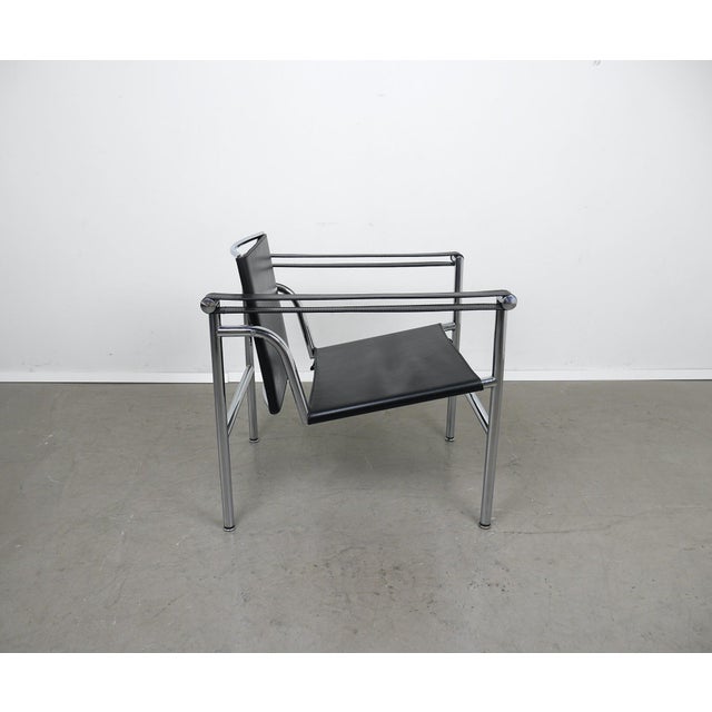 Tubular Steel LC 1 Chair by Le Corbusier, Pierre Jeanneret & Charlotte Perriand for Cassina, Italy, 1980s For Sale - Image 9 of 18