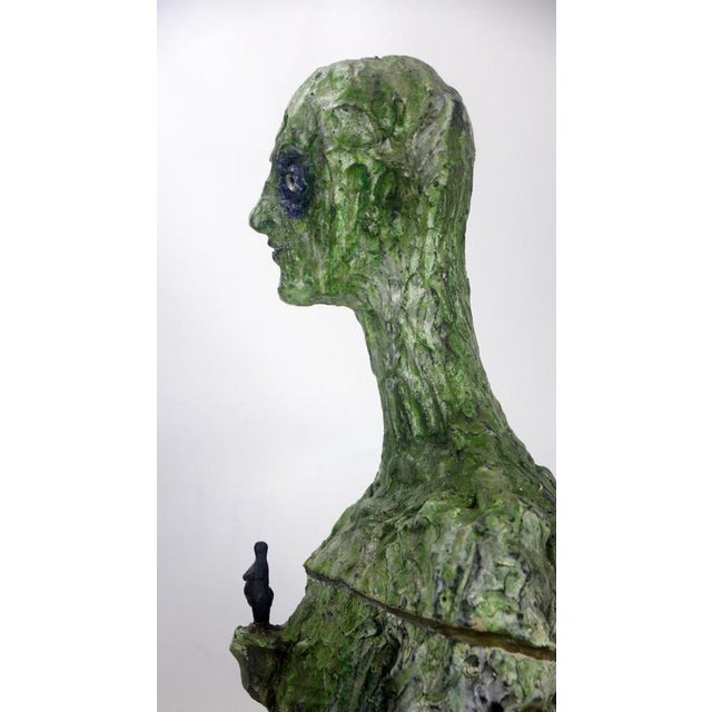 Expresionist Ceramic and Bronze Bust Sculpture by Óscar Aldonza Torres, 2021 For Sale - Image 10 of 18