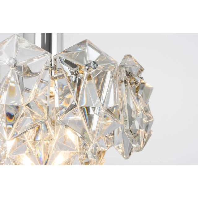 Gold Petite Pendant Lights Crystal Glass attributed to Kinkeldey, Germany, 1970s For Sale - Image 8 of 13