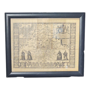 Vintage John Speed 1616 Reproduction Map of Cambridge