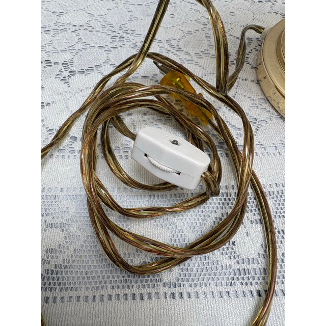 Vintage Large Brass Lighted Halo Vanity Mirror For Sale - Image 9 of 10