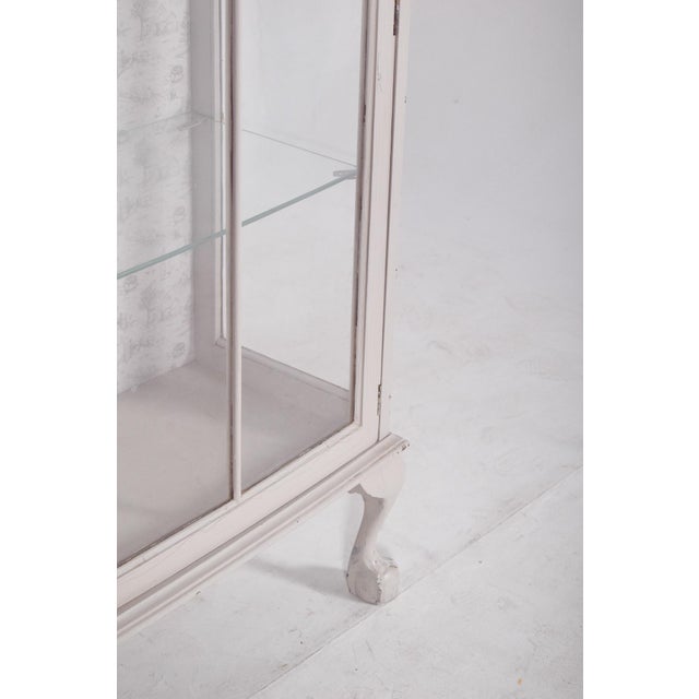 White Portuguese White Painted Showcase Cabinet, 1920s For Sale - Image 8 of 14