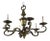 French Bronze Six Armed Chandelier For Sale