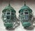 Verdigris Funky Vintage Pair of Solid Brass Verdigris Wall Lanterns - 14”h X 7” W X 8”.5 D For Sale - Image 8 of 17