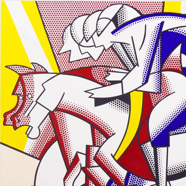 Paper 'The Red Horseman' 1975, After Roy Lichtenstein, Hand Signed by Lichtenstein, Leo Castelli Gallery Exhibition Poster, Pop Art For Sale - Image 7 of 10