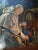 Realism Vintage Oil Painting of a Monk in a Wine Cellar by Eduard Von Grützner For Sale - Image 3 of 6