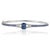 Art Deco Art Deco Geometric 3.12 Ct Blue Sapphire & Diamond Bangle Bracelet, Christmas Gift For Sale - Image 3 of 12