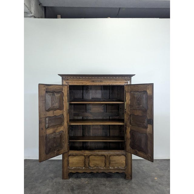 Breton Wardrobe in Cherry Wood, 1800s For Sale - Image 3 of 10