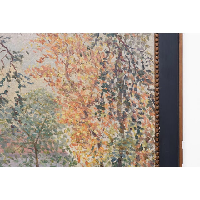 Brown G. van Damme, Landscape Composition, 1940, Oil Painting on Canvas, Framed For Sale - Image 8 of 12