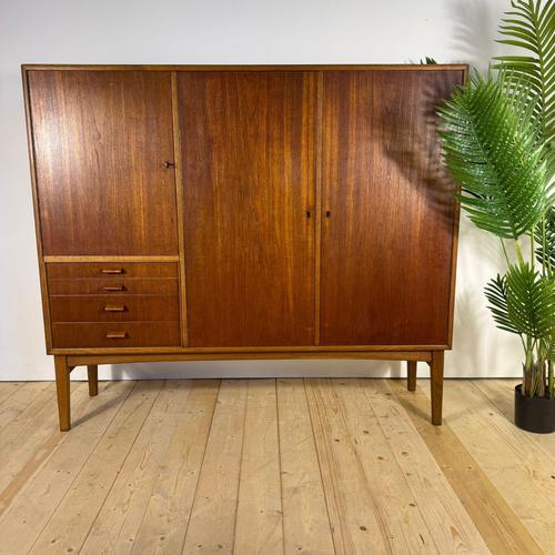 Tall Mid-Century Modern Teak Sideboard – Scandinavian Design from the 1960s