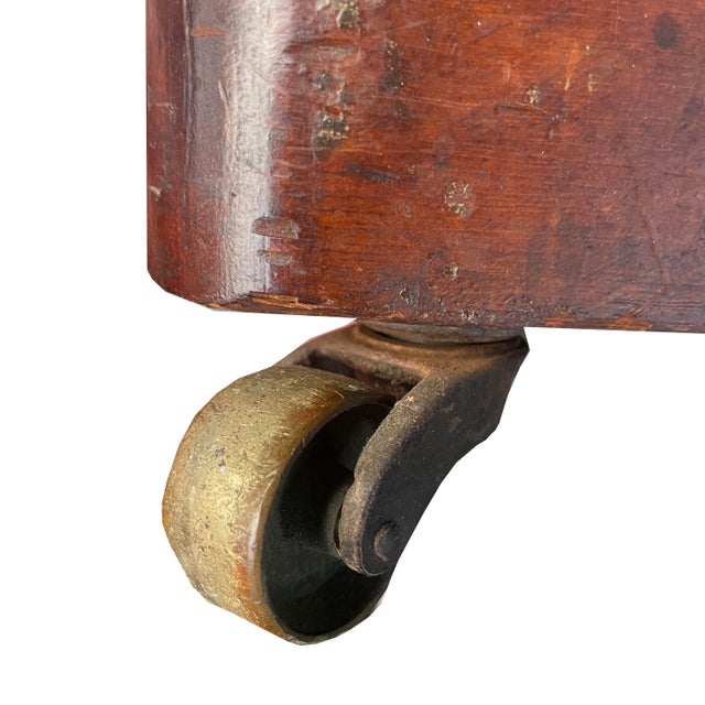 Brown 1800s Walnut Marble-Top Dresser With Carved Drawer Pulls For Sale - Image 8 of 12