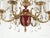 Brass Antique 6 Light Shimmering Oxblood Empire Brass Cut Lead Crystal Chandelier ~ Rewired ~ Restored ~ Rejuvenated ~ Ready to Hang ~ For Sale - Image 8 of 12