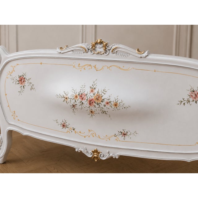 1950s Italian Venetian White Beech Bedframe - 4 Pc For Sale - Image 10 of 12