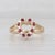 0.26ctw Ruby Diamond Open Heart Ring 14k Yellow Gold Size 5.75 For Sale In Greensboro - Image 6 of 8