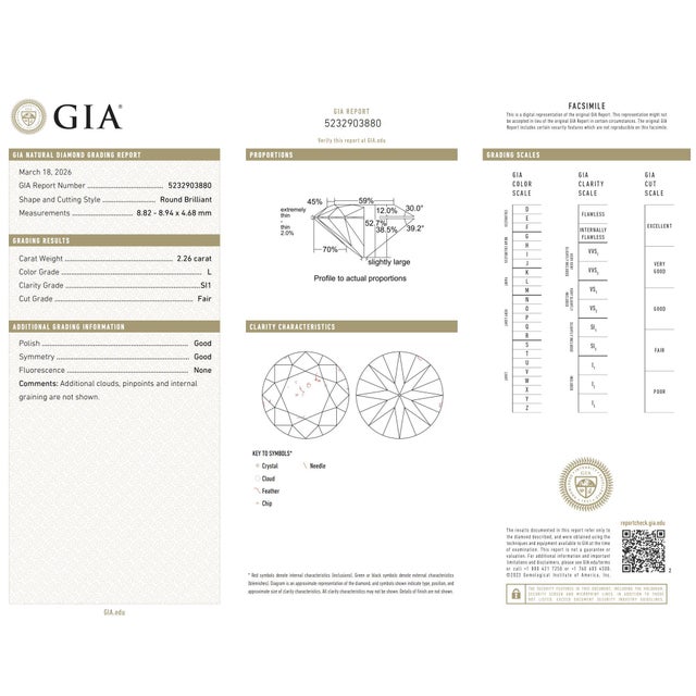 1960s 1960s Mid Century Gia 2.26 Carat Old European Cut Diamond Platinum Engagement Ring, Size 3.25 For Sale - Image 5 of 6