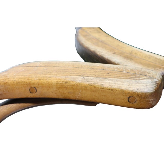 Incredible Set of Six Antique Fischel Bentwood Arm Chairs With Embossed Floral Design on the Seats For Sale - Image 11 of 13