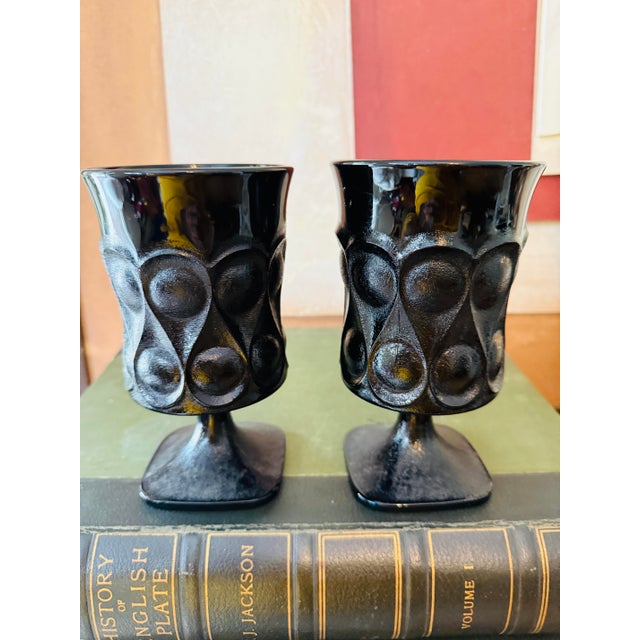 Set of two vintage Noritake Spotlight Ebony glasses, produced in the 1970s as part of Noritake’s modern glassware line....