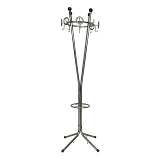 Mid-Century Modern Italian Plastic and Metal Coat Rack, 1960s For Sale