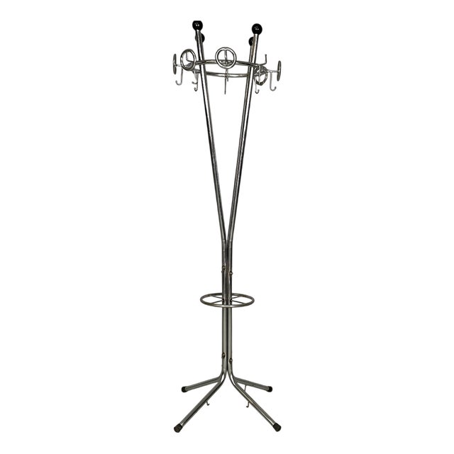 Mid-Century Modern Italian Plastic and Metal Coat Rack, 1960s For Sale