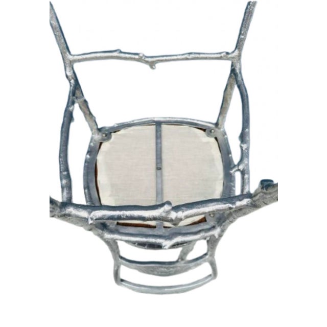 Michael Aram “ Enchanted Forest” Accent Pewter Chair For Sale In Miami - Image 6 of 10