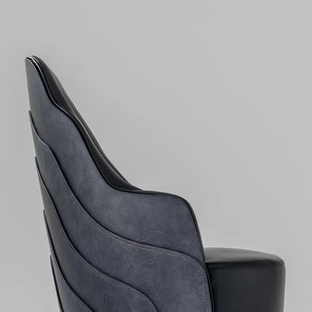 Wood Couture Armchair in Black and Grey by Färg & Blanche for BD Barcelona For Sale - Image 7 of 10