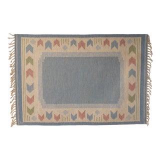 Mid-Century Modern Swedish Kilim Rug by Anna Johanna Angstrom, 1960 For Sale