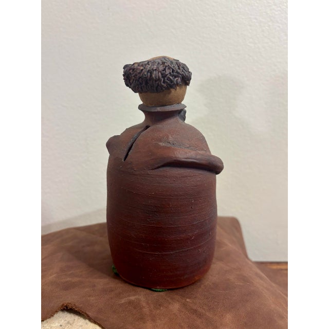 Mid 20th Century Vintage Mid-Century Swedish Figural Ceramic Gentleman Piggy Bank For Sale - Image 5 of 7