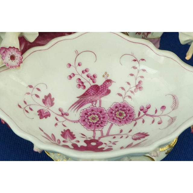 Large 19th Century Rococo Salt Shakers with Figures in Polychrome, Vitrified Porcelain from Meissen, Germany, Set of 2 For Sale - Image 14 of 18