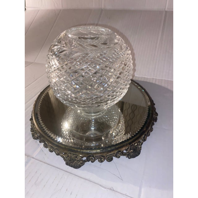 Glass Waterford Crystal Glandore Rose Bowl Vintage Cut Glass Round Flower Vase Mint For Sale - Image 7 of 7