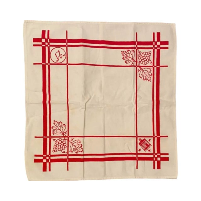 Vintage Set of 3 the "21" Club New York City Nyc Restaurant Cotton Napkins For Sale - Image 10 of 12