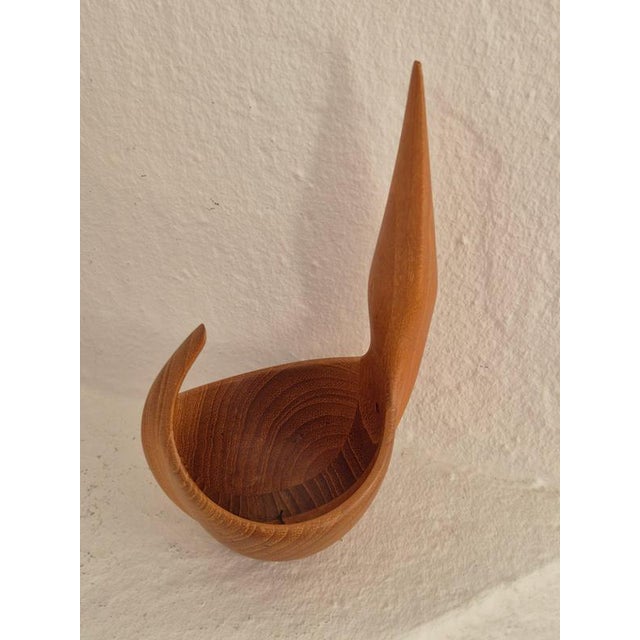 This beautiful example of his slender, sculpture bowls is signed JM with a paper tag: Johnny Mattson, Sweden. Also...
