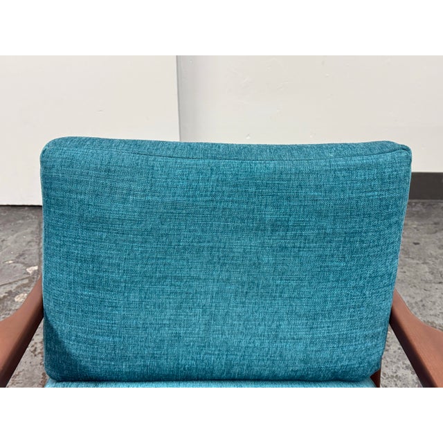 Turquoise Joybird Soto Armchair, Lucky Turquoise For Sale - Image 8 of 12