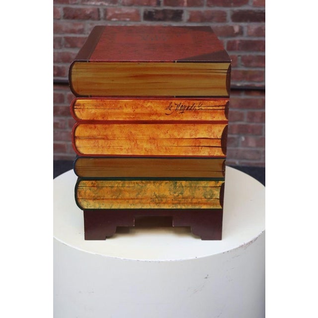 Vintage Trompe l'Oeil Faux Stacked Books Chest / Decorative Box by Don Andres For Sale - Image 4 of 12