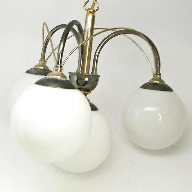 Mid-Century Polish Chandelier, 1970s, in Good conditions. Designed 1970 to 1979 European Plug (up to 250V).The wiring of...
