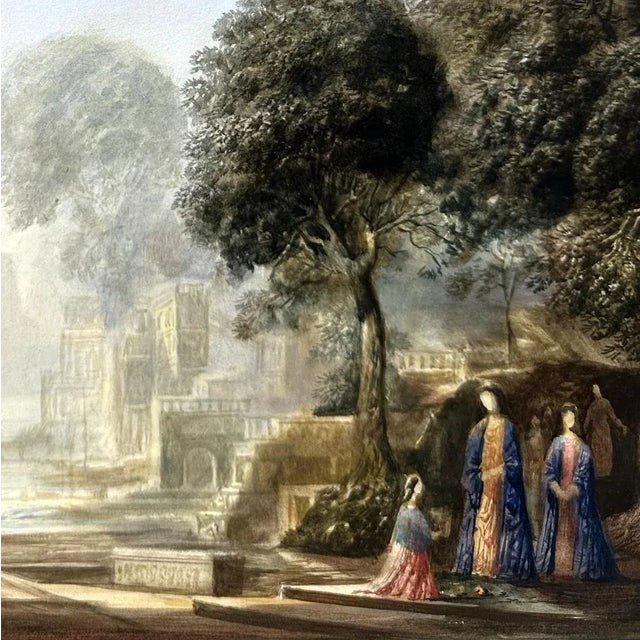 Late 19th Century Antique Continental Italianate Framed Watercolour on Board Possibly Venice Italy For Sale - Image 5 of 8