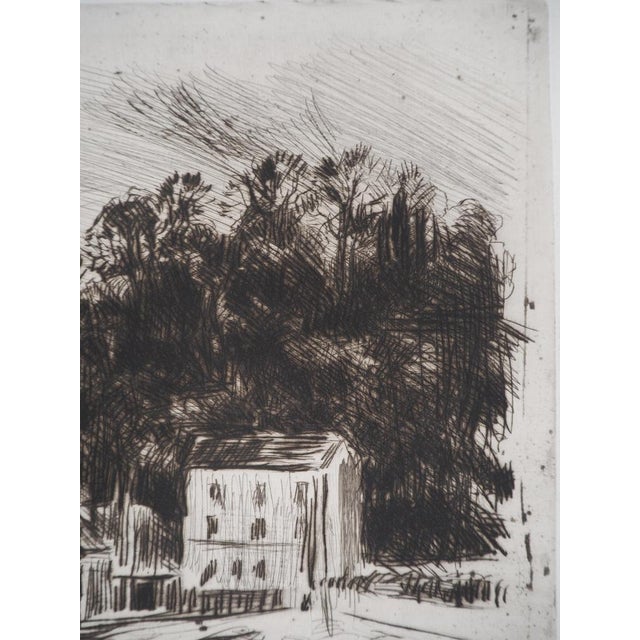 Maximilien Luce, Country Landscape (Bessy-sur-Cure), 1900, Original Signed Etching For Sale - Image 4 of 7
