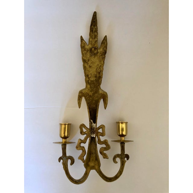 Vintage Brass Sheaf of Wheat Candle Sconces a Pair Chairish