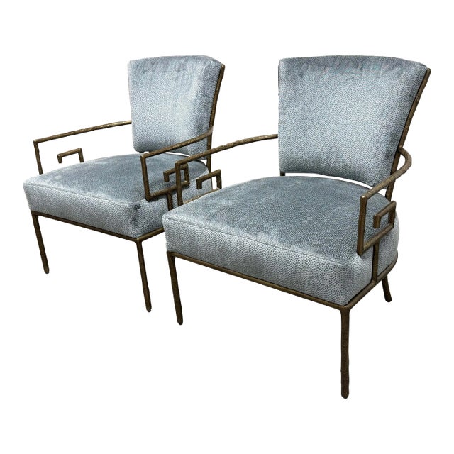 Bernhardt Interiors Skylar Arm Chairs, Pair For Sale